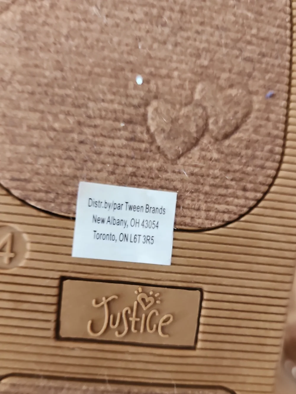 Justice brand distributed